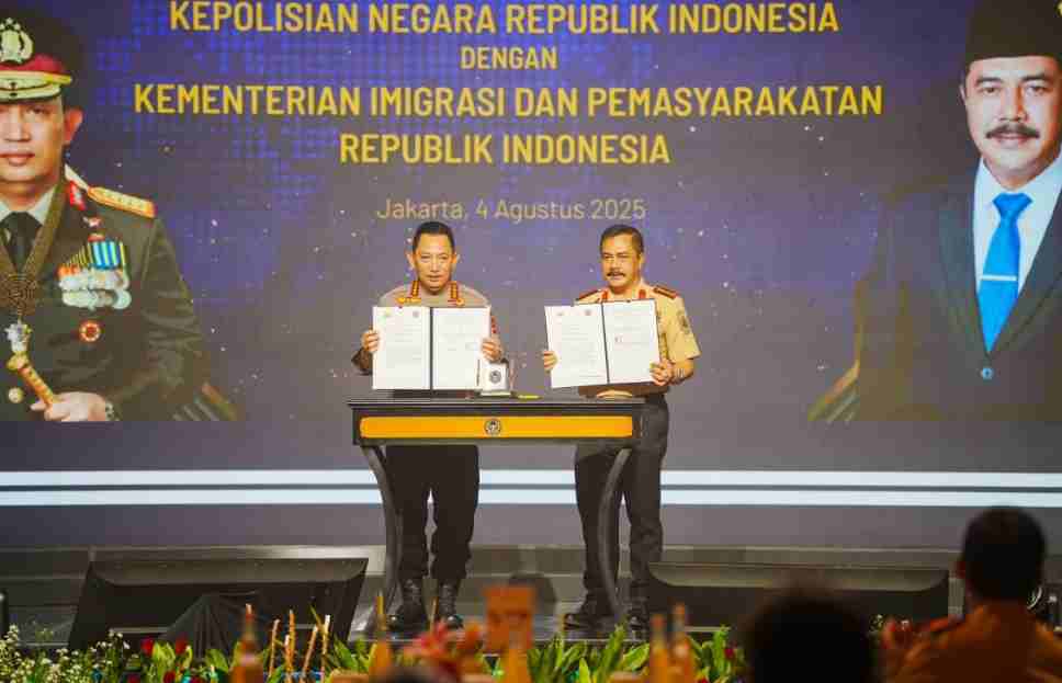 Perkuat Kolaborasi Hadapi Kejahatan Transnasional, Kapolri dan Menteri Imipas Teken Nota Kesepahaman Strategis