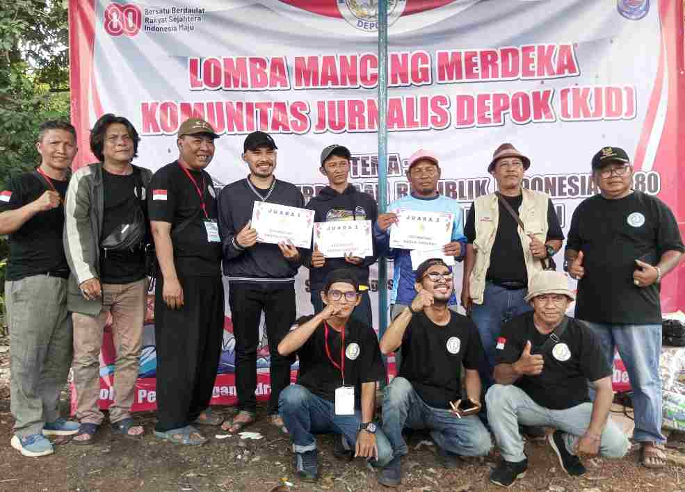 Rayakan HUT RI ke-80, Komunitas Jurnalis Depok Gelar “Lomba Mancing Merdeka” Penuh Kebersamaan