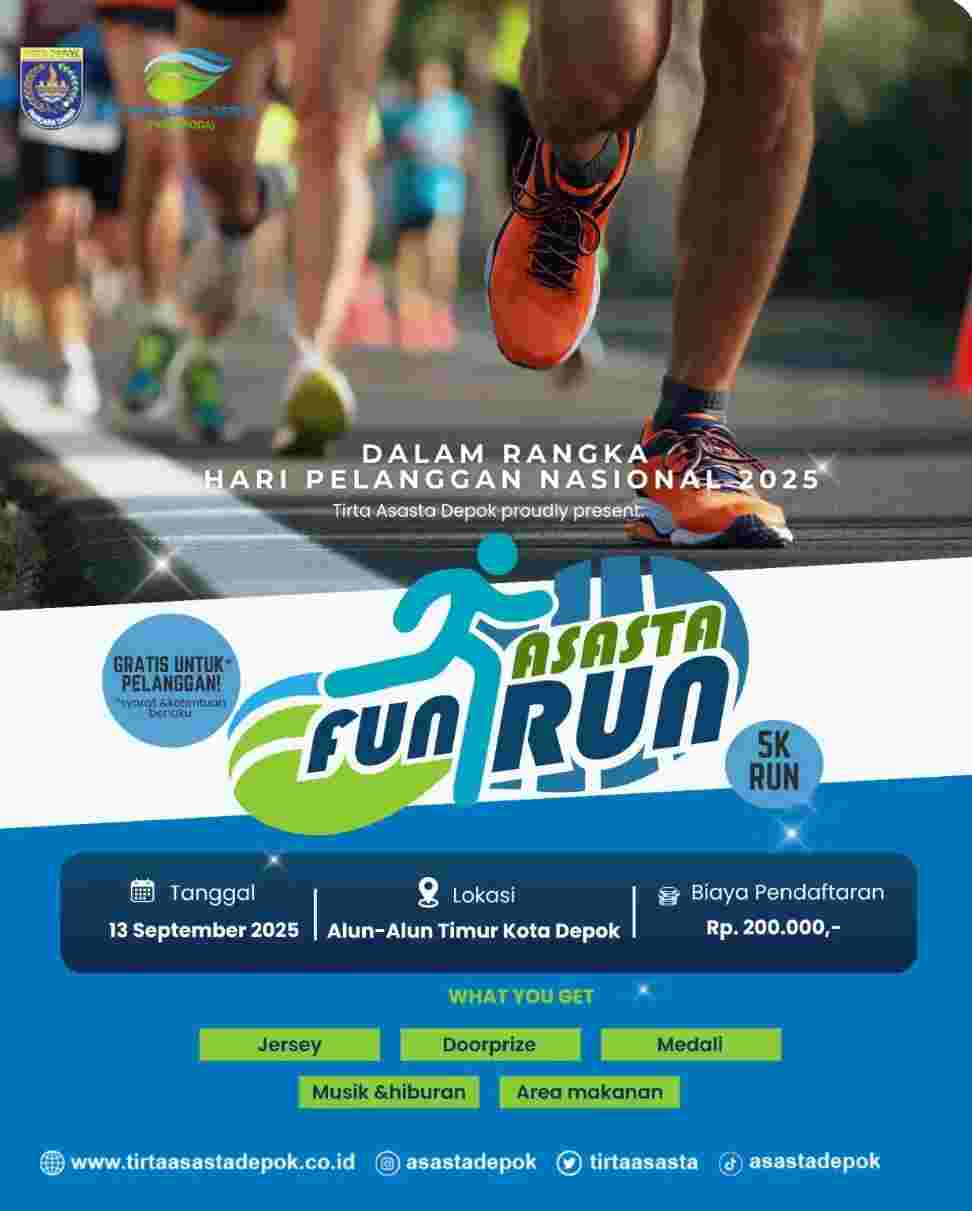 Asasta Fun Run 2025 Siap Digelar, Ribuan Warga Depok Antusias Ikut Meriahkan