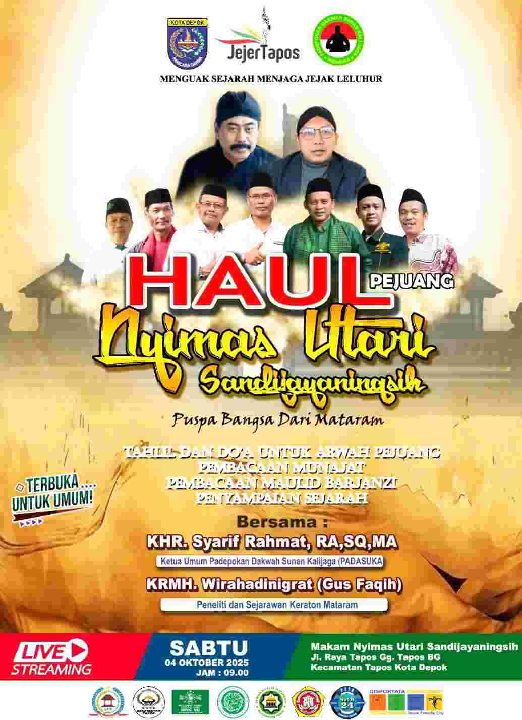 Tapos Akan Gelar Haul Nyimas Utari