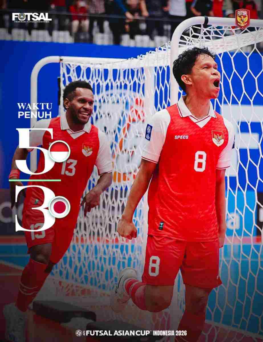 Indonesia Ukir Sejarah, Tumbangkan Jepang dan Tantang Iran di Final AFC Futsal Asian Cup 2026
