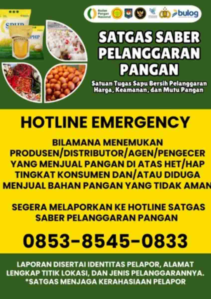 Satgas Saber Aktifkan Hotline Aduan Jelang HBKN 2026, Catat Nomernya Disini?