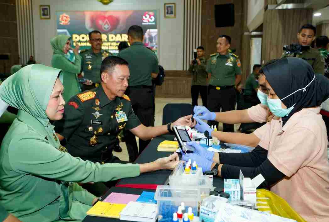 Sentuhan Kepedulian, Kostrad Gelar Donor Darah Sambut HUT ke-65
