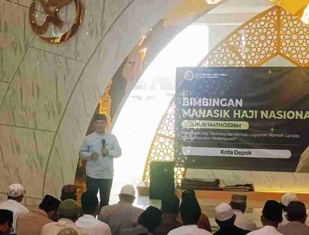 H. Hasan Basri Berikan Pembekalan Manasik Haji Nasional Calon Jamaah Tapos Depok