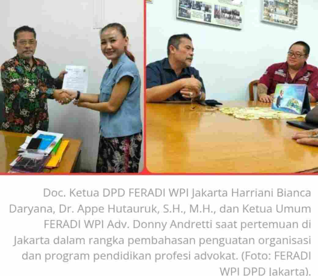 Dr. Appe Hamonangan Hutauruk, S.H.,M.H Resmi Jabat Ketua Dewan Penasehat DPP FERADI WPI