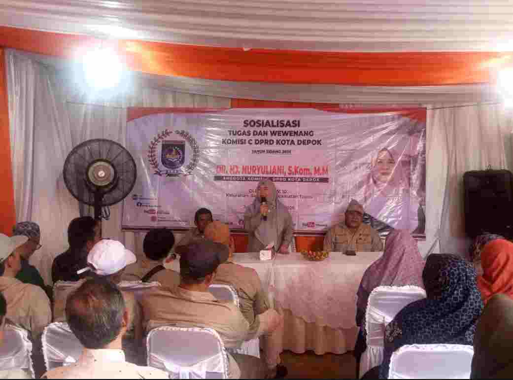 Sosialisasi Komisi C DPRD Depok di Sukatani, Nuryuliani Tegaskan Fokus Infrastruktur hingga Dorong Kembalinya Predikat UHC