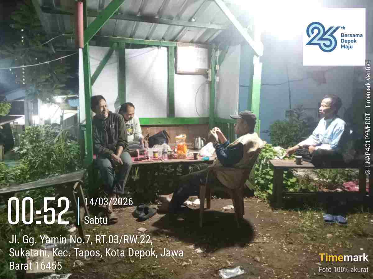 Warga RT 03 RW 22 Sukatani Tapos Perkuat Keamanan Lingkungan Lewat Ronda Ramadan