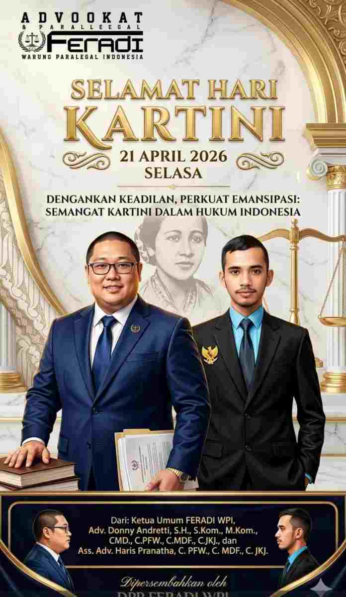 Ketua Umum Adv. Donny Andretty: DPP, DPW, dan DPC FERADI WPI Ucapkan Selamat Hari Kartini 2026, Tegaskan Pentingnya Keadilan bagi Perempuan