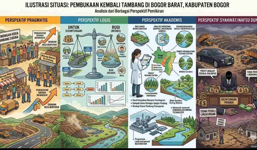OPINI: Membedah Wajah Tambang Bogor Barat – Antara Perut, Akal, dan Ambisi.