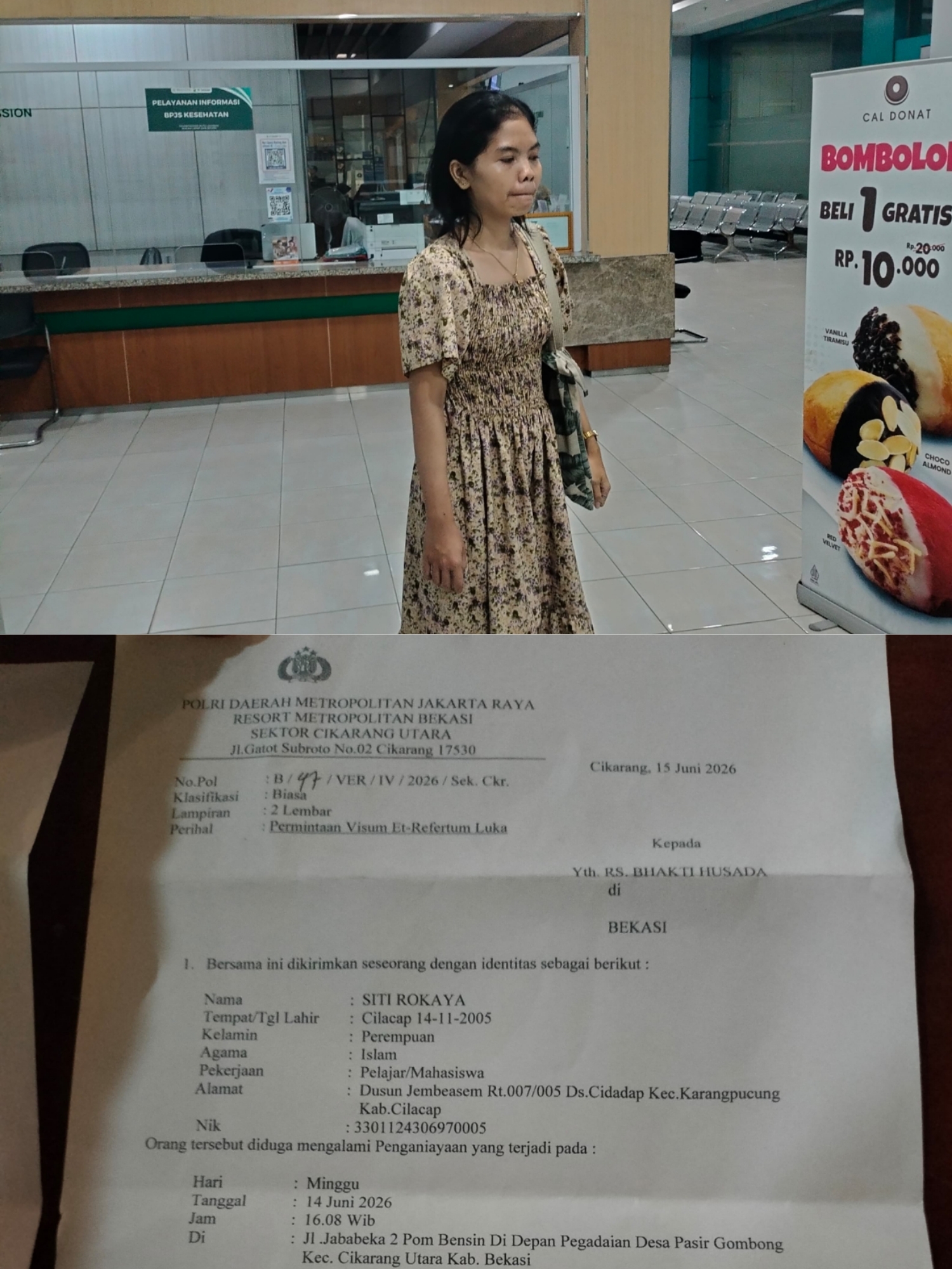 Miris..!! Diduga Jadi Korban Penganiayaan dan Tabrak Lari, Karyawati PT Midea Lapor ke Polisi
