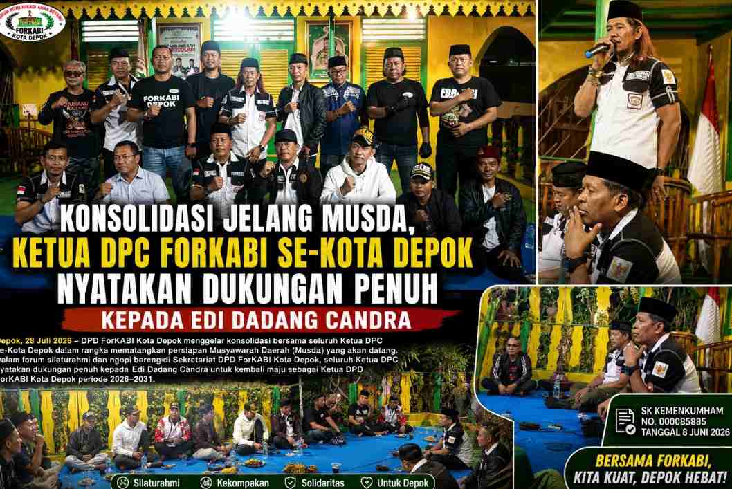 Konsolidasi Jelang Musda, Ketua DPC FORKABI se-Kota Depok Nyatakan Dukungan Penuh kepada Edi Dadang Candra