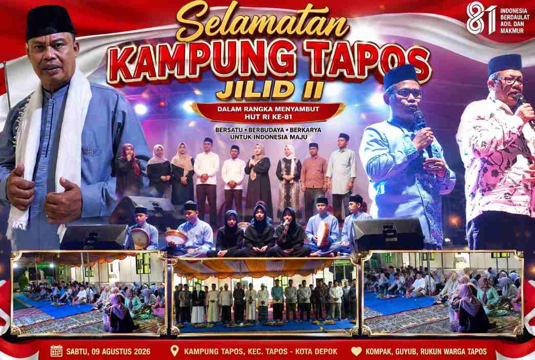 Selamatan Kampung Tapos Jilid II Meriah, Momentum Sambut HUT RI ke-81 dan Pergantian Lurah