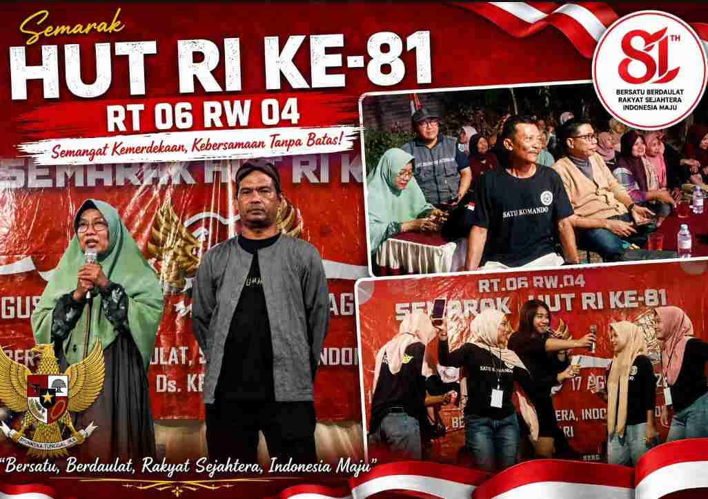 GEBYAR KEMERDEKAAN RT 06 RW 04 SIMPANG LIMA MERIAH, HADIRKAN LOMBA, DOORPRIZE, DAN PESAN DAMAI JELANG PILKADES 2026