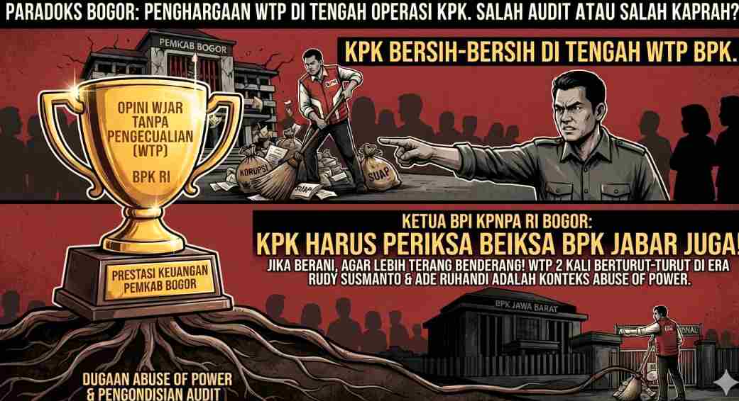WTP Dua Kali, KPK Geledah Sejumlah Kantor Pemkab Bogor: BPI KPNPA RI Soroti Celah Pengawasan
